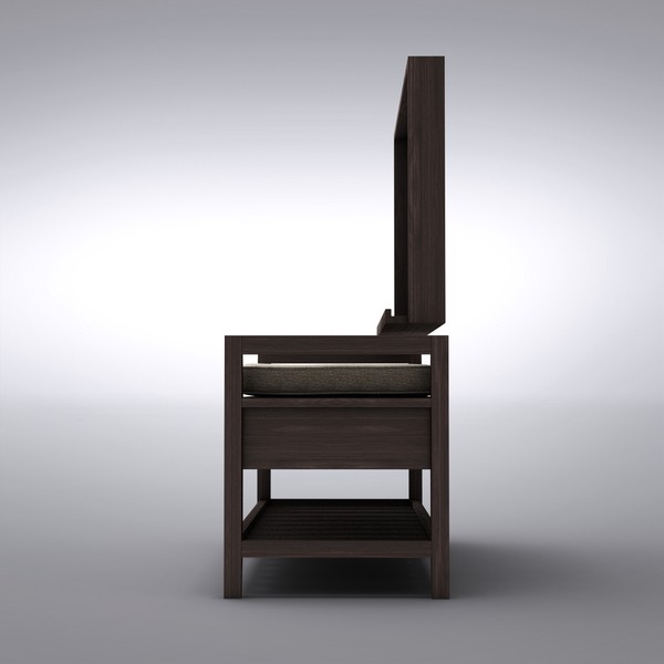 furniture 3d model - Addison Storage Bench with Cushions + Mirror by dddshop